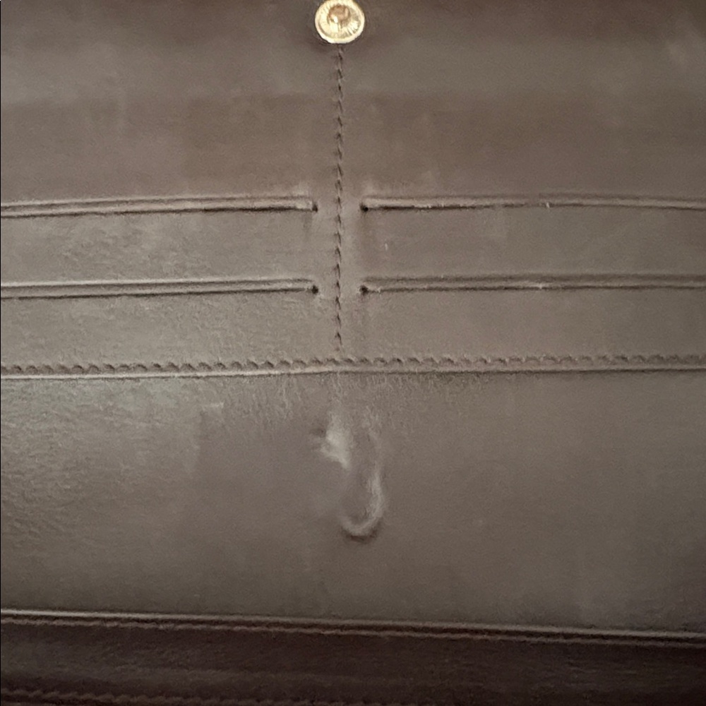 Celine Chocolate and Tan Monogram Wallet - Picture 7 of 9